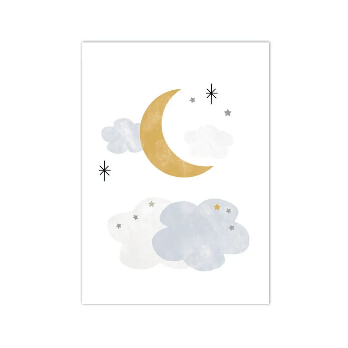 Moonlit Drift Celestial Canvas Print