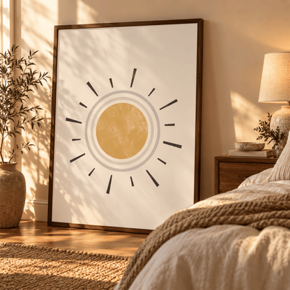 Golden Orbit Sun Canvas Print