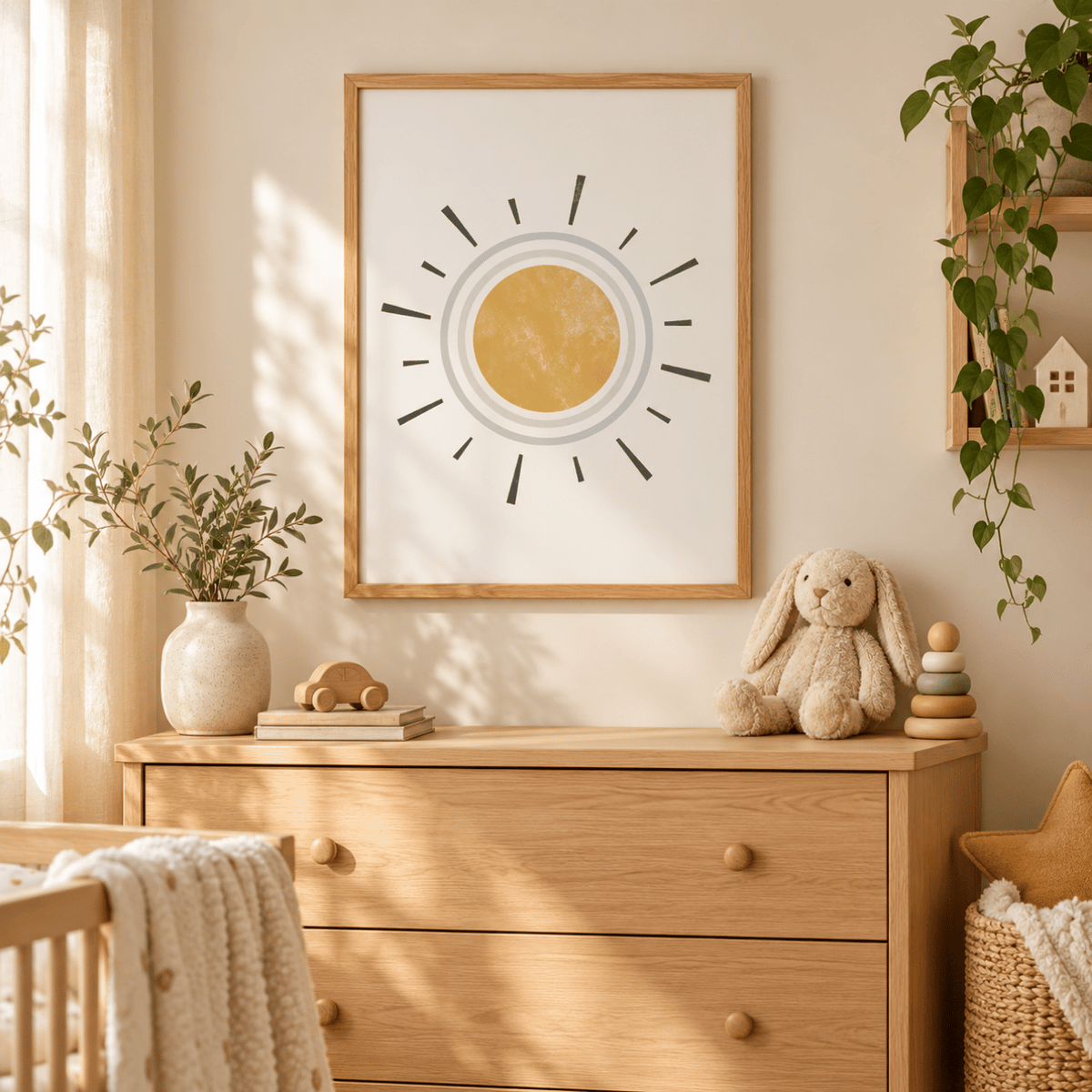 Golden Orbit Sun Canvas Print