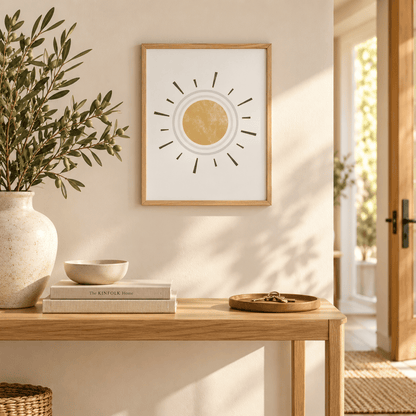 Golden Orbit Sun Canvas Print