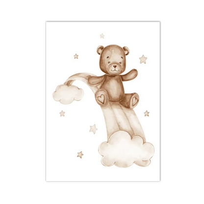 Starlight Journey Bear Canvas Print