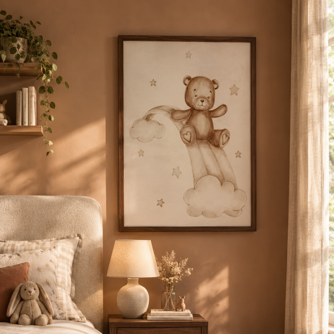Starlight Journey Bear Canvas Print