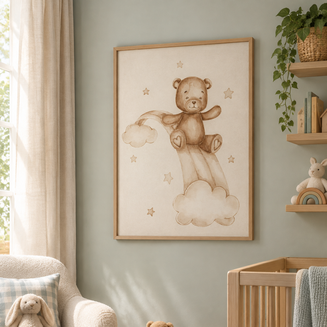Starlight Journey Bear Canvas Print
