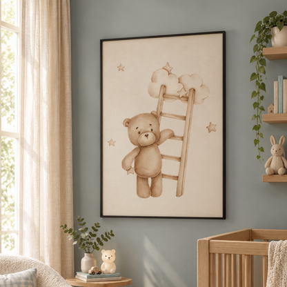 Reach For The Stars Bear Canvas Print