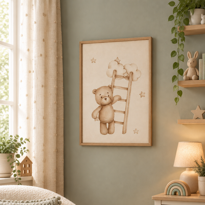 Reach For The Stars Bear Canvas Print