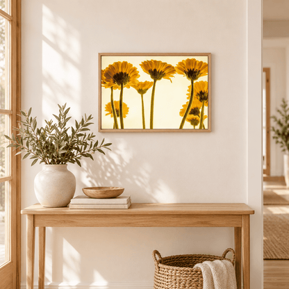 Golden Petal Glow Canvas Print