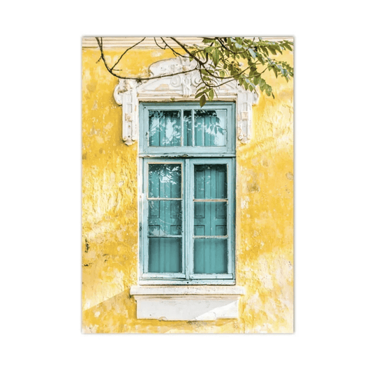 Sunwashed Turquoise Window Canvas Print