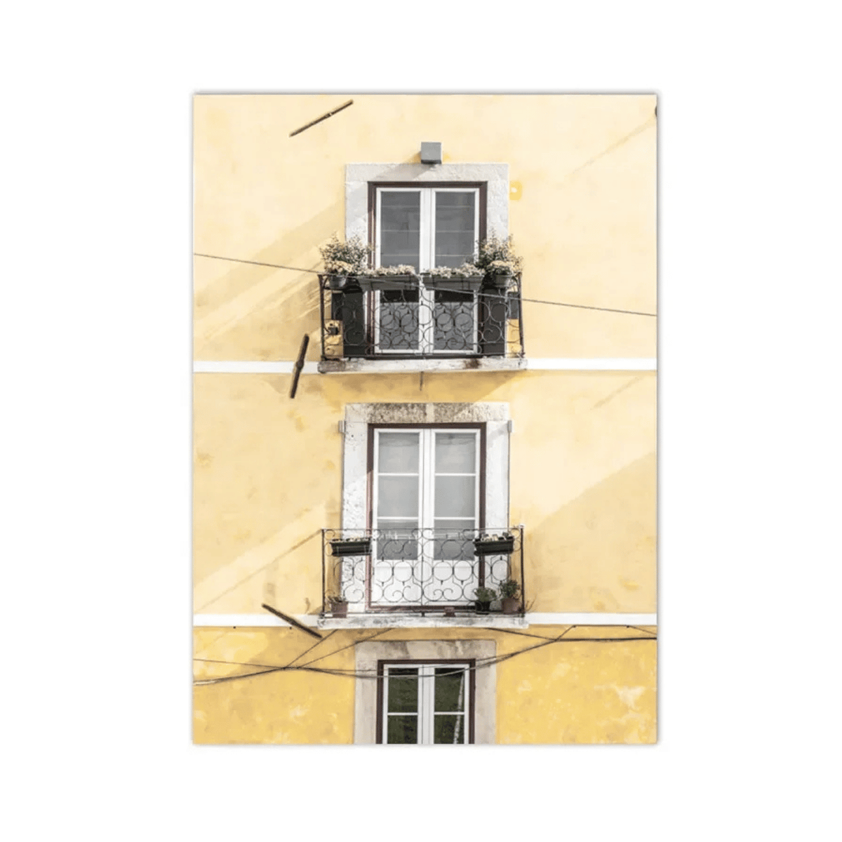 Golden Balcony Facade Canvas Print