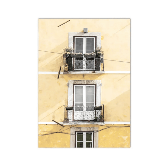 Golden Balcony Facade Canvas Print