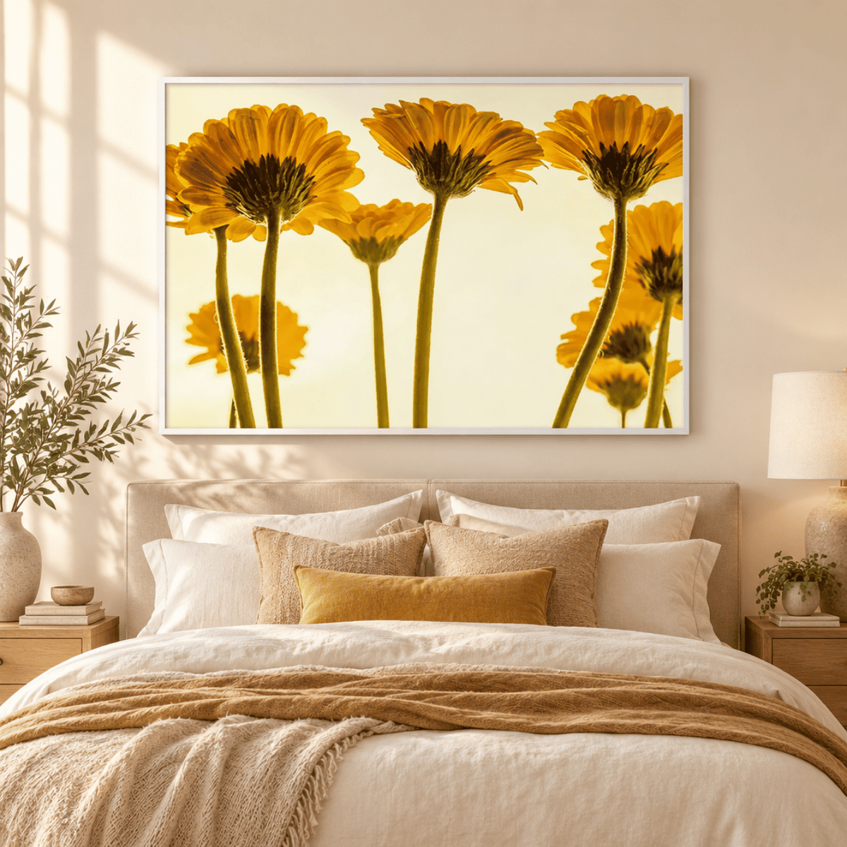 Golden Petal Glow Canvas Print