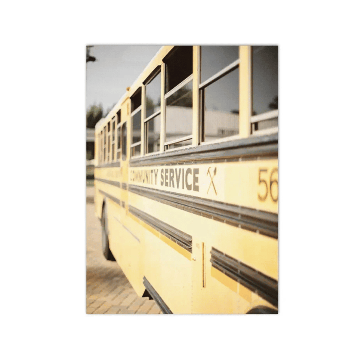 Golden Route School Bus Canvas Print