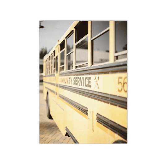 Golden Route School Bus Canvas Print