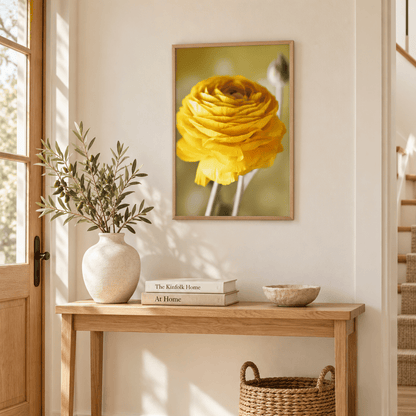 Golden Ranunculus Bloom Canvas Print