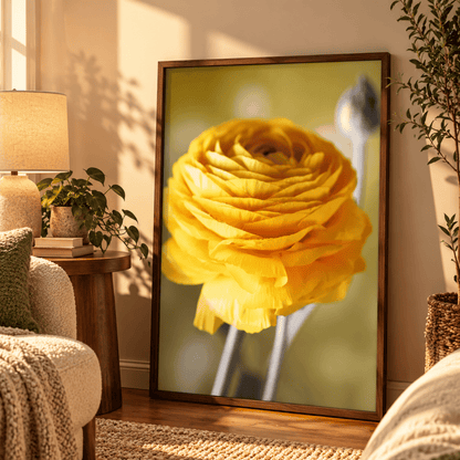 Golden Ranunculus Bloom Canvas Print
