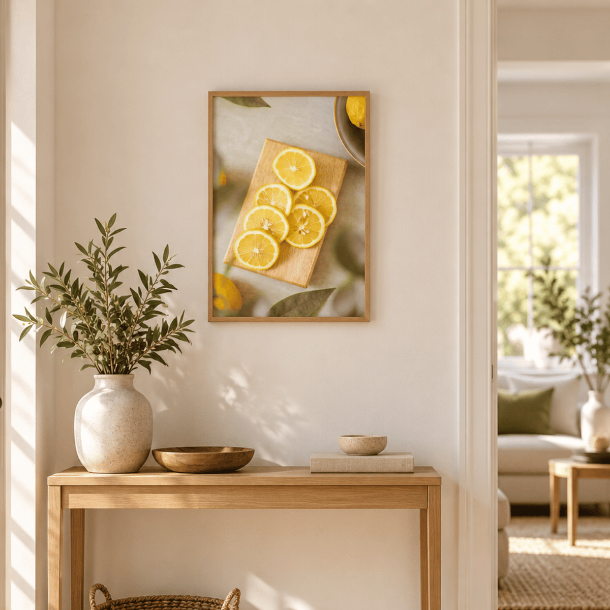 Lemon Light Still Life Canvas Print