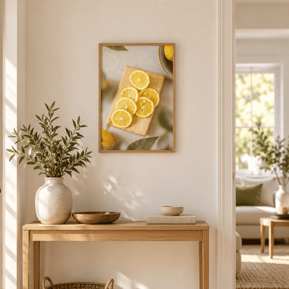 Lemon Light Still Life Canvas Print
