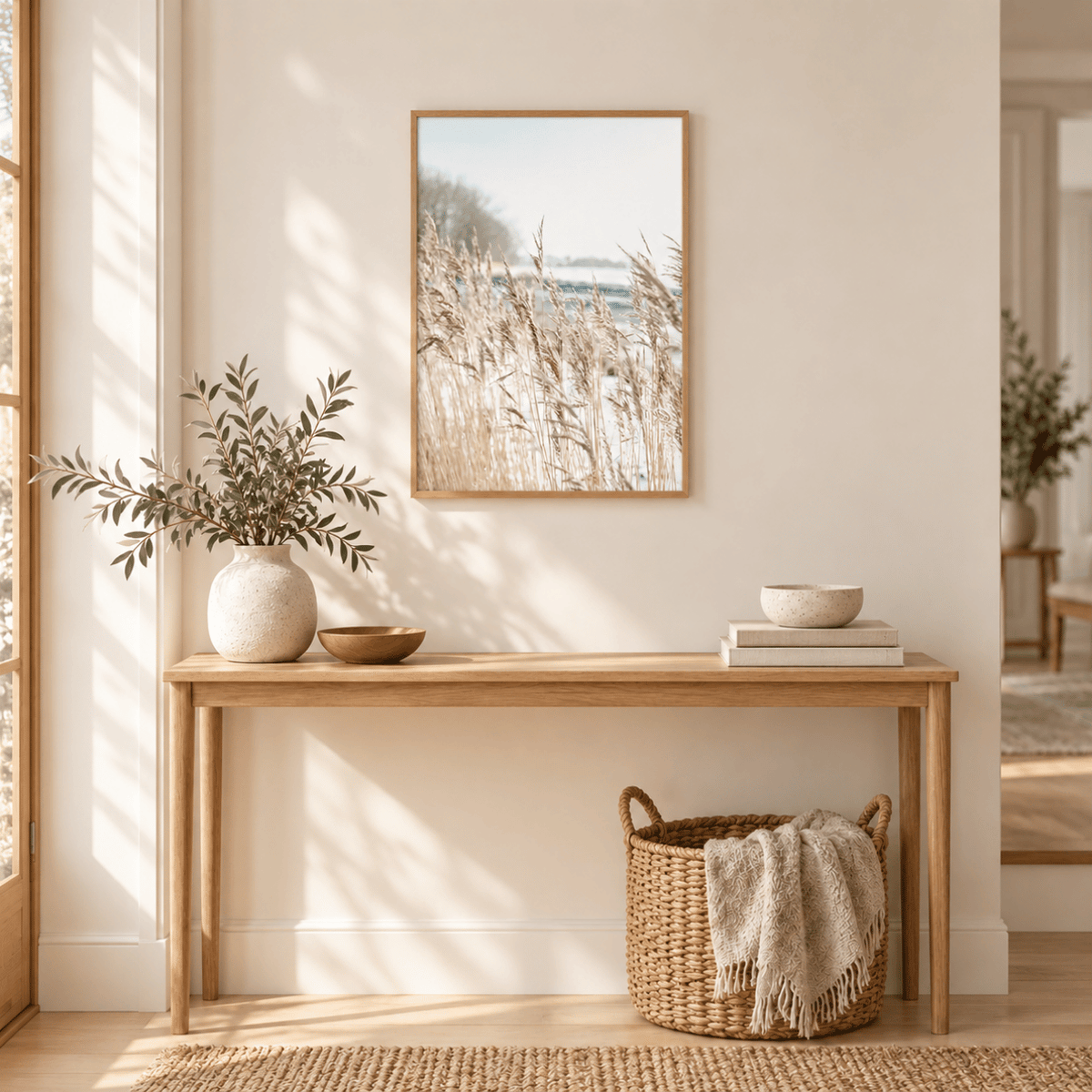 Silver Reeds Waterside Canvas Print