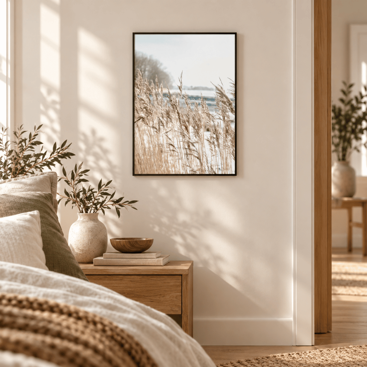 Silver Reeds Waterside Canvas Print