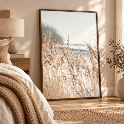 Silver Reeds Waterside Canvas Print