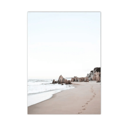 Footprints Along the Quiet Shore Canvas Print