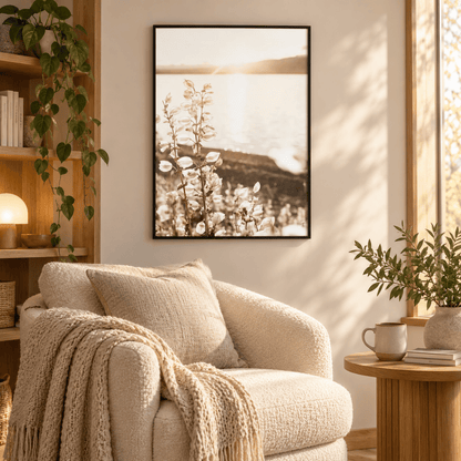 Golden Hour Wildflower Lake Canvas Print