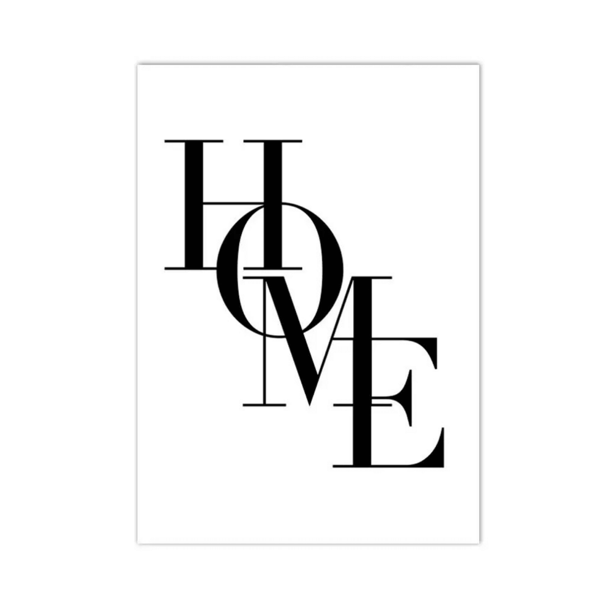 Home In Form Typography Canvas Print