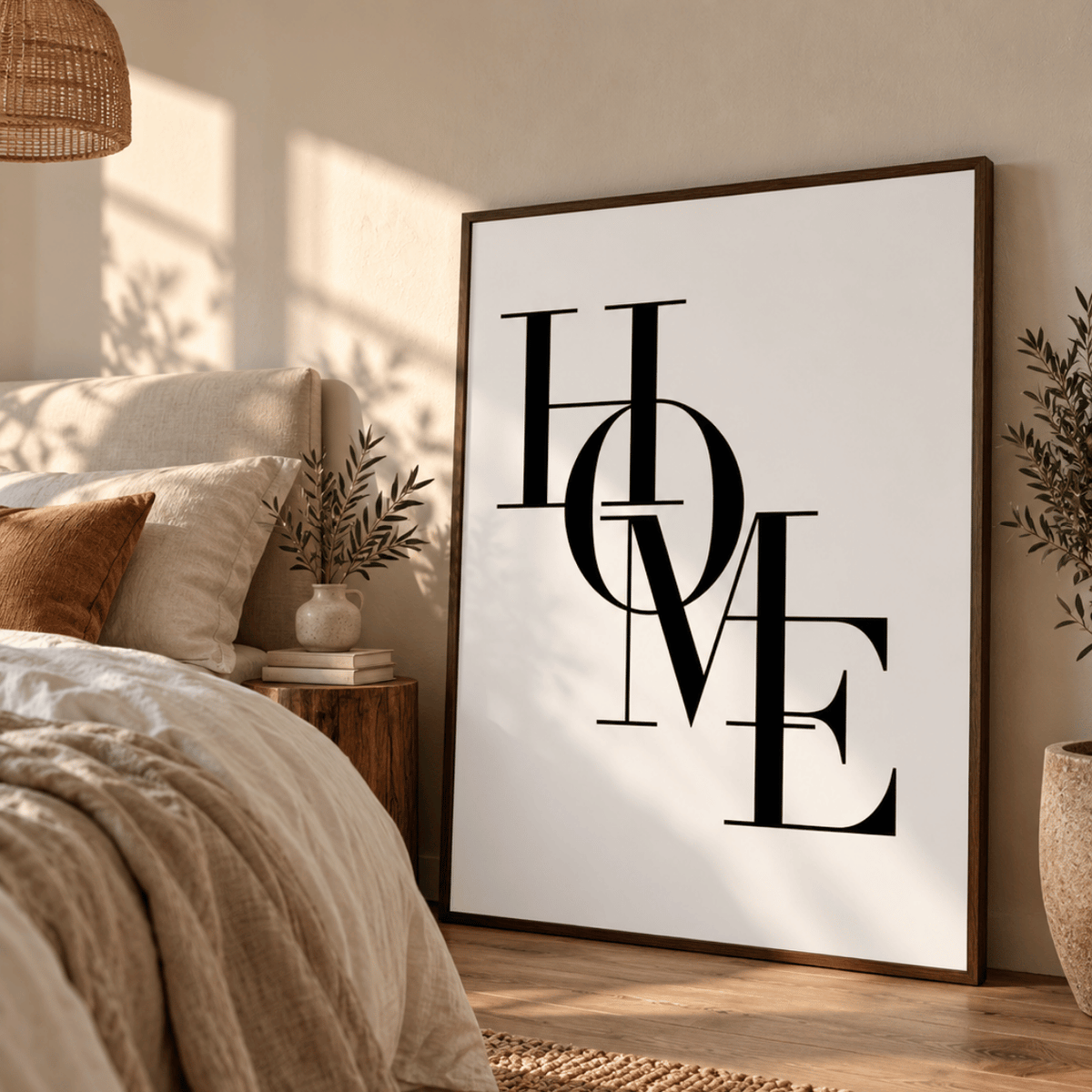 Home In Form Typography Canvas Print