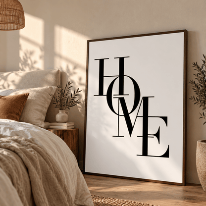 Home In Form Typography Canvas Print