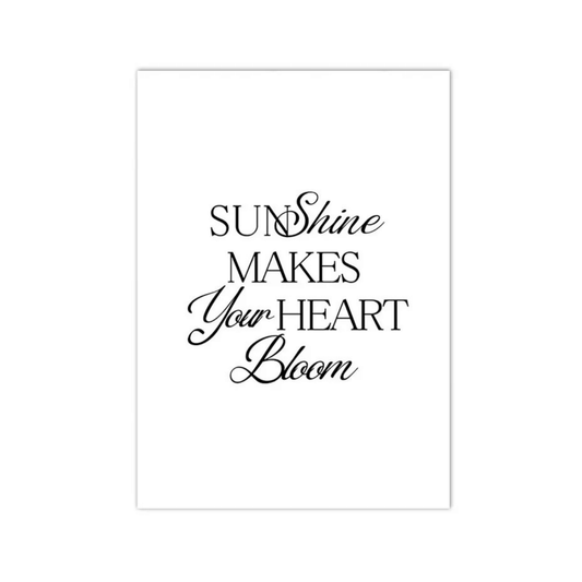 Heart In Bloom Sunshine Quote Canvas Print