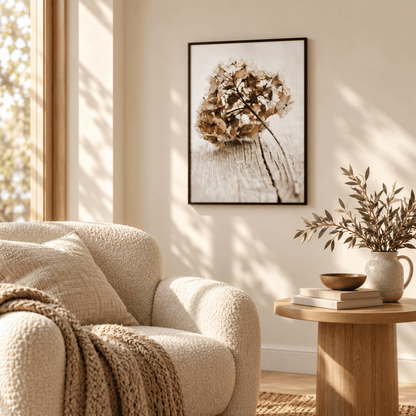 Faded Hydrangea Still Life Canvas Print