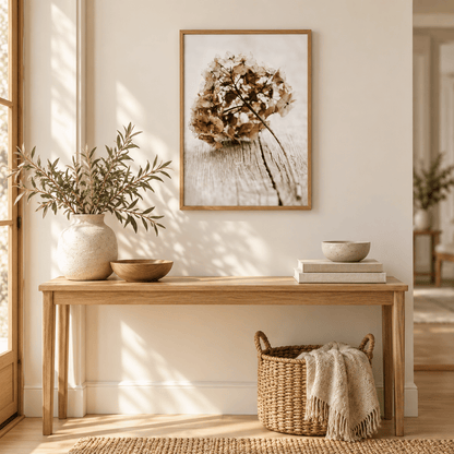 Faded Hydrangea Still Life Canvas Print