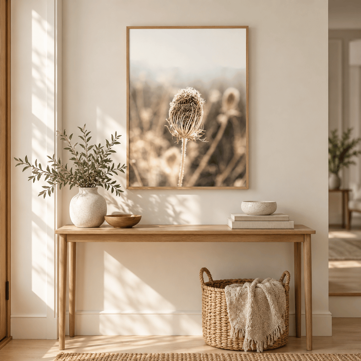 Winter Lace Seedhead Canvas Print