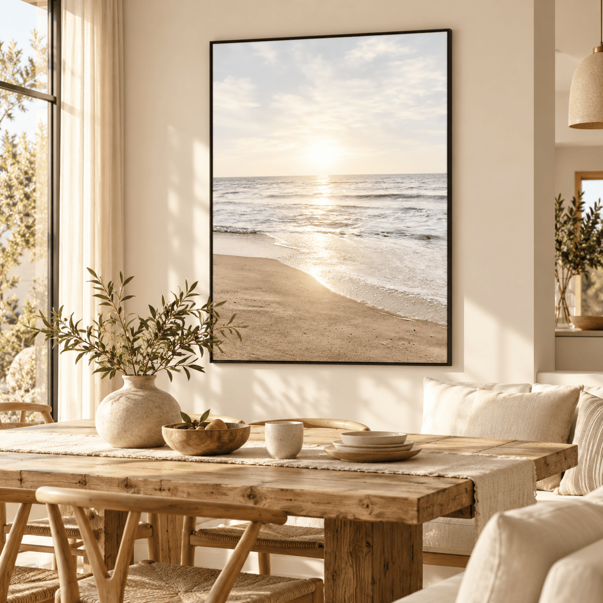Quiet Shoreline Glow Canvas Print