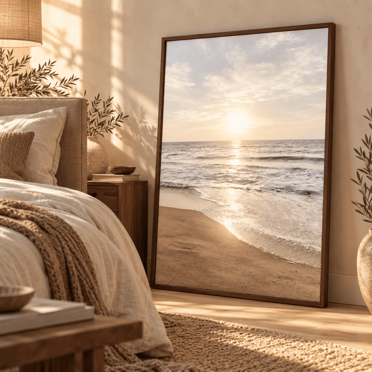 Quiet Shoreline Glow Canvas Print