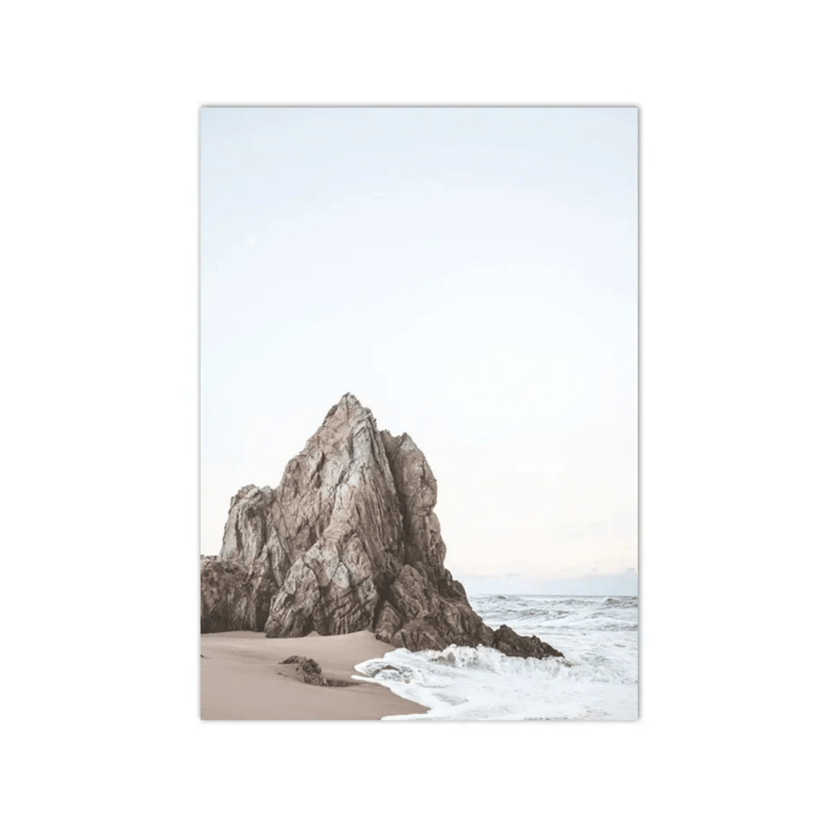 Solitary Rock Shore Canvas Print