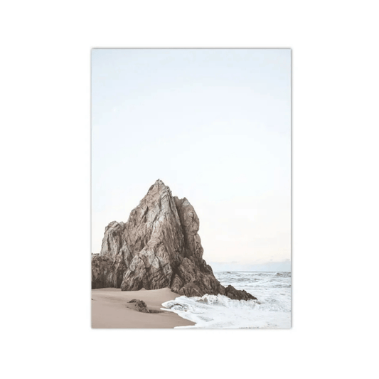 Solitary Rock Shore Canvas Print