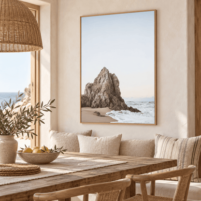 Solitary Rock Shore Canvas Print