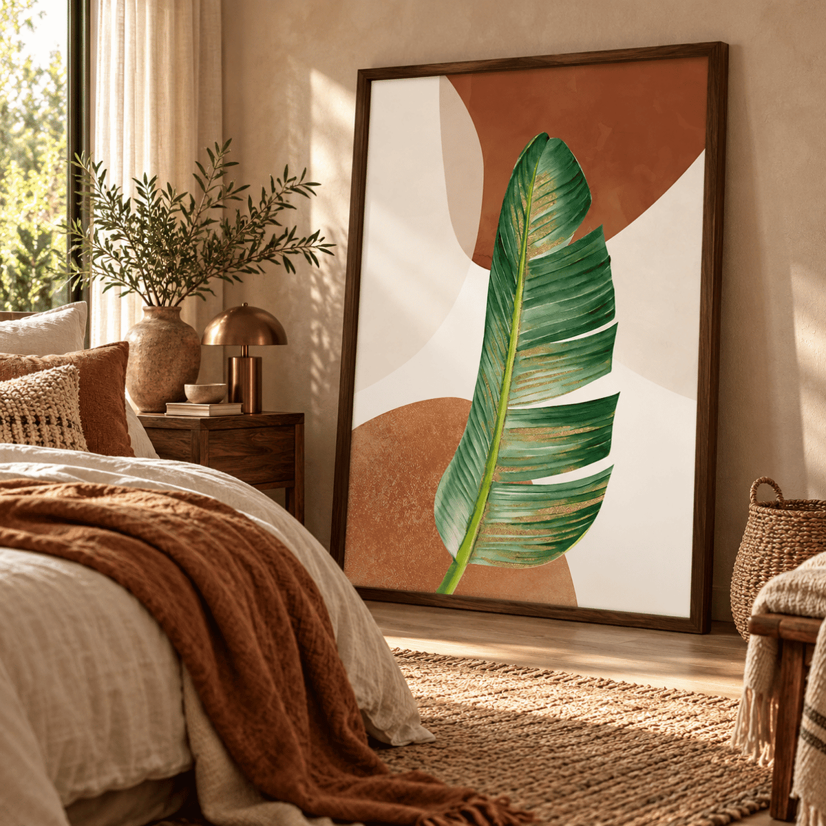 Gilded Banana Leaf Canvas Print