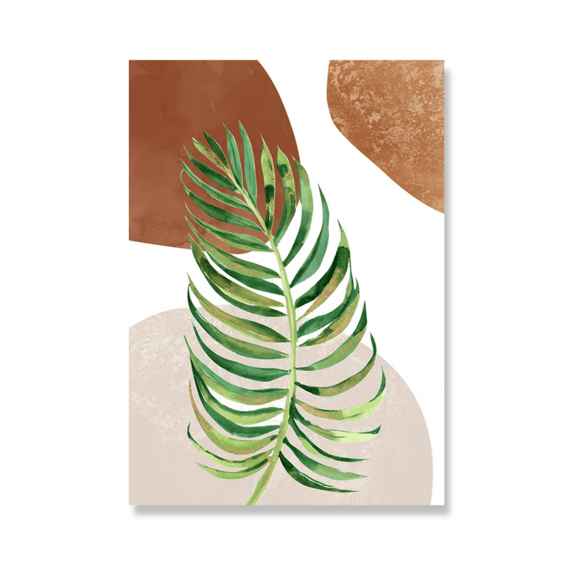Terracotta Palm Frond Canvas Print