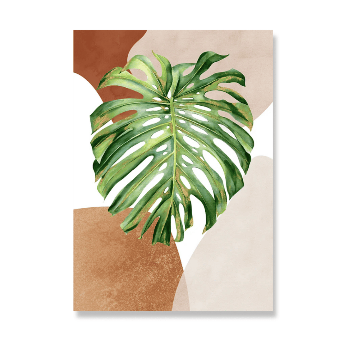 Monstera Earth Forms Canvas Print