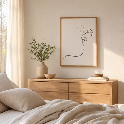 Mind in Motion Abstract Face Line Art Canvas Print