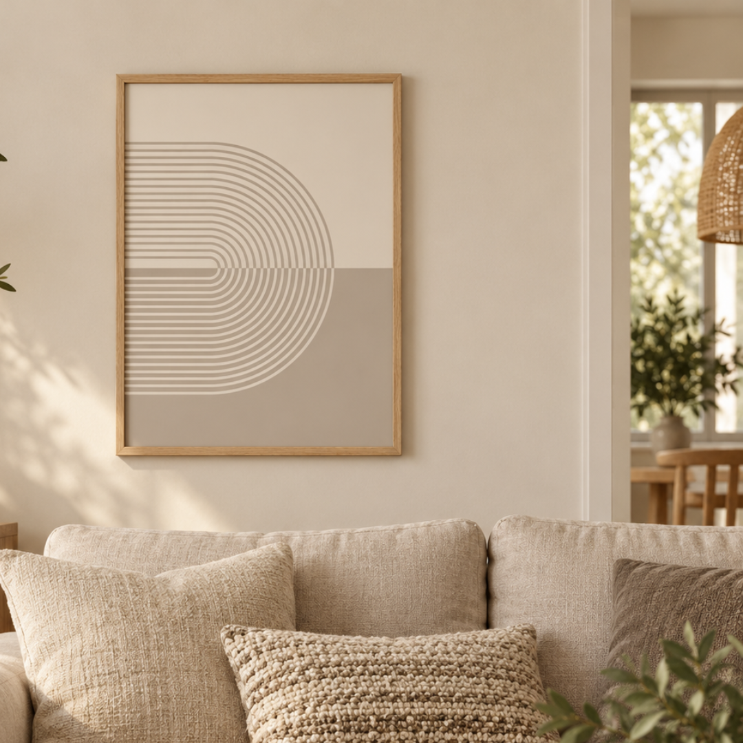 Sandstone Curve Abstract Canvas Print