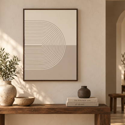 Sandstone Curve Abstract Canvas Print