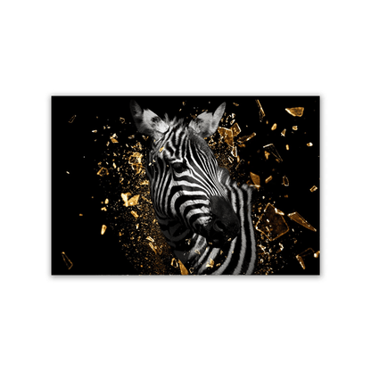 Gilded Stripe Zebra Canvas Print