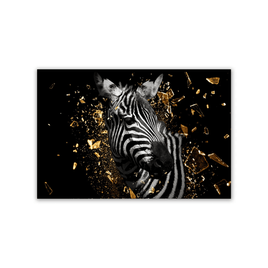 Gilded Stripe Zebra Canvas Print