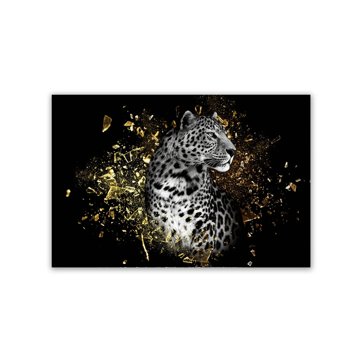 Golden Fragment Leopard Canvas Print