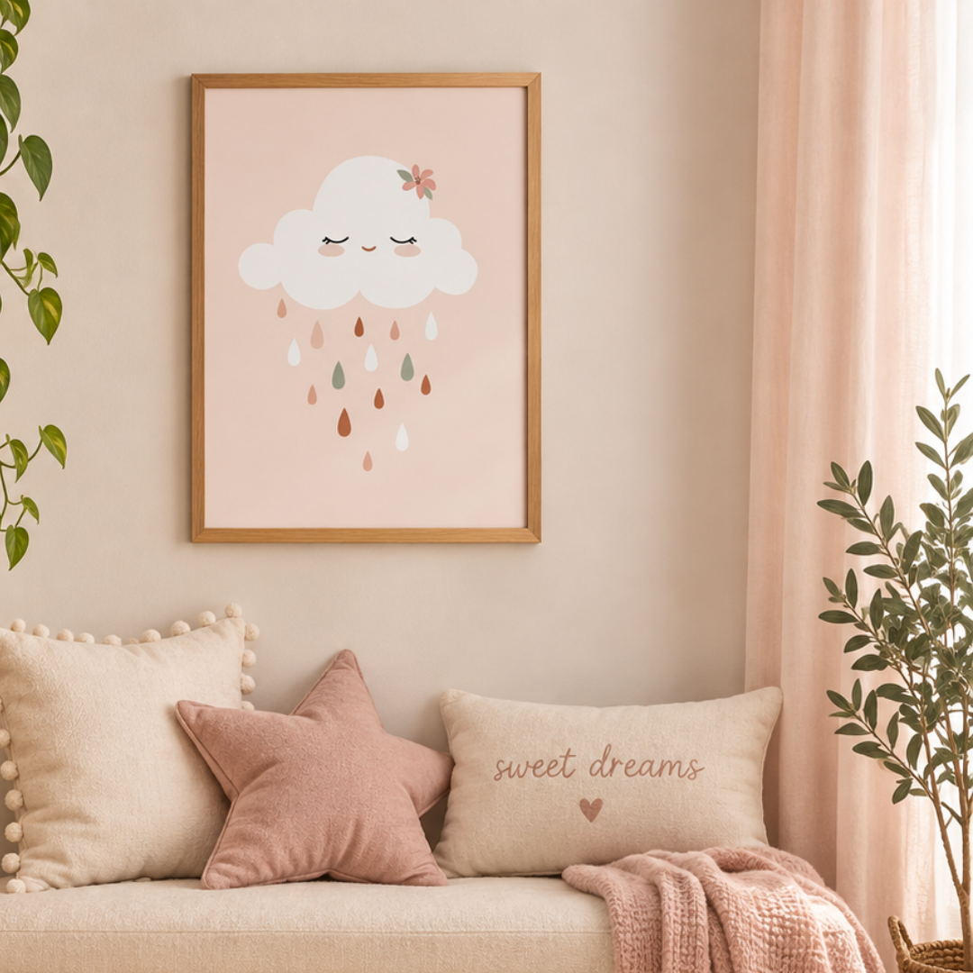 Little Raincloud Pastel Canvas Print