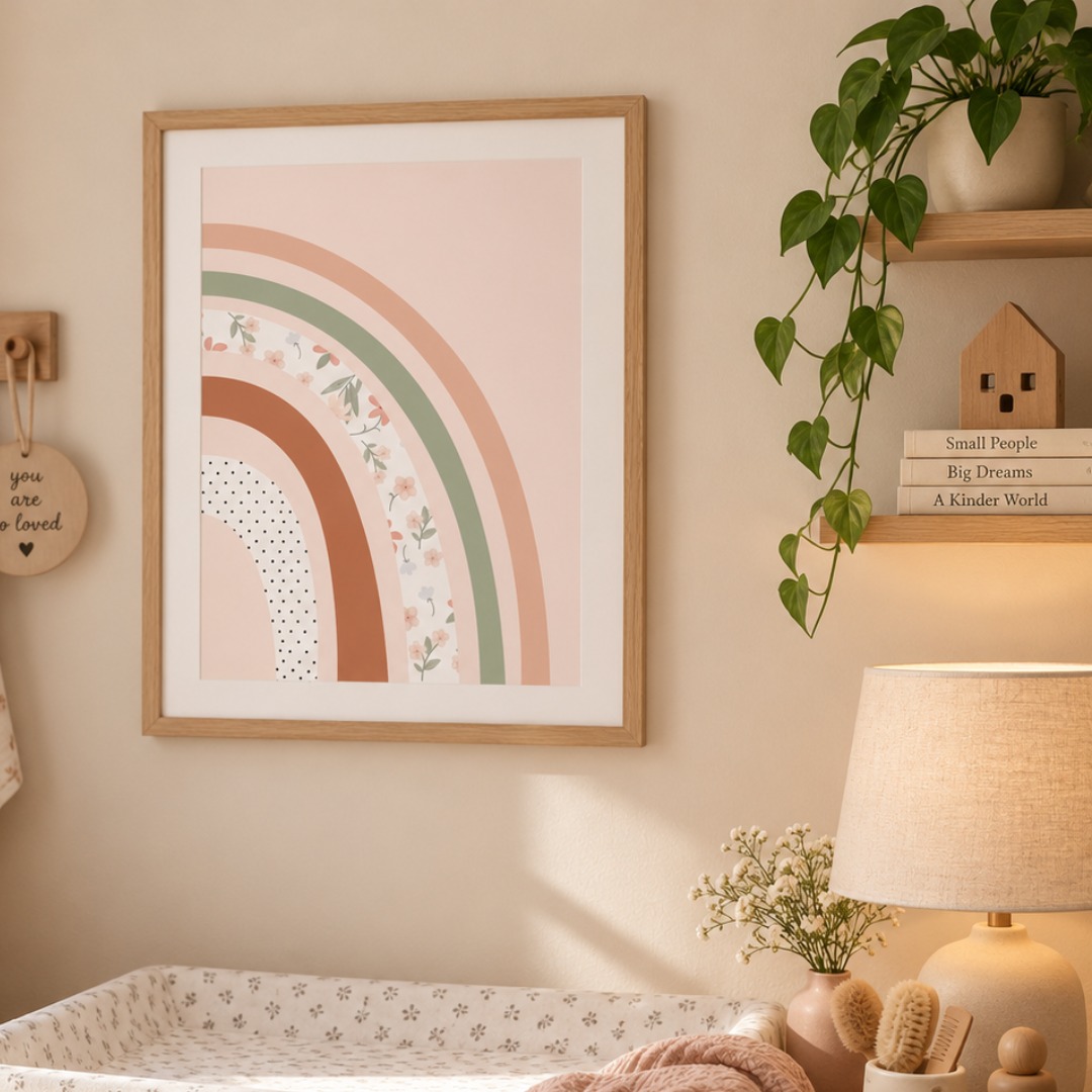 Meadow Rainbow Pastel Canvas Print