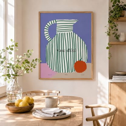 French Summer Vase Still Life Canvas Print