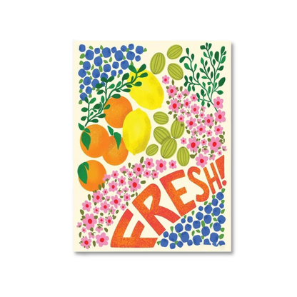 Fresh Fruit Floral Market Canvas Print